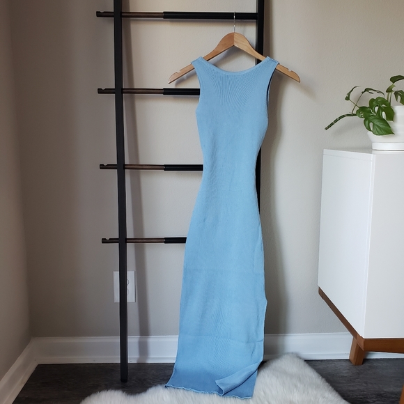 Twist Cutout Ribbed Knit Midi Dress - Picture 3 of 5